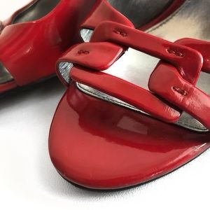 Calvin Kelvin, classic red patent leather heels